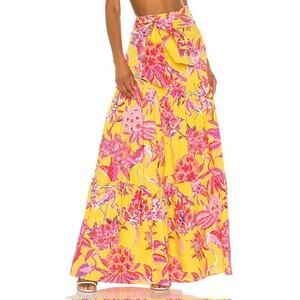 Banjanan Discovery Skirt in Flamingo Rhododendron Vibrant Yellow XS